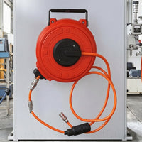 Automatic Retractable Air Hose Reel Self-Locking Hardware Mini for DIYers, Mechanics, Workshop, Garage