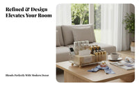 Organizer Box with Tissue Holder Multifunctional Multi-Compartment Tissue Holder