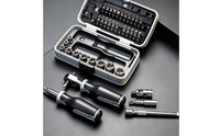 39 Pieces High Rotational Force 39-Piece Ratchet Wrench Kit CR-V Steel Ratchet Screwdriver Set Bits Hand Tools Portable for Technicians