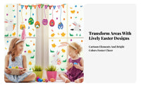 Bunny Chick Window Clings Self Easter Egg Wall Cling Waterproof Easter Wall Ers for Parents, Party Planners, Panes, Walls, Glass Doors