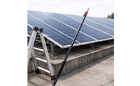 Pink Bristles Solar Panel Cleaning Kit Locking Clamps Solar Panel Brush Kit Reinforced Maintenance Gear High Reach