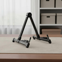 Foldable Design Folding Guitar Stand Long-Lasting ABS Material Triangular Frame Guitar Stand Adjustable Width Lightweight for Guitarists, Musicians, Home Studio, Music Room, Stage Performance