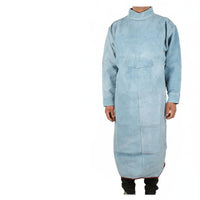 Heat Resistant Leather Metal-Joining Apron Retardant Cowhide Welder Smock Adjustable Straps for Metalworkers, Fabricators, Workshop, Garage