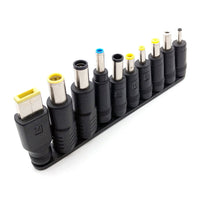 10 Pieces Black DC Adapter Conversion Plug Set Color-Coded Laptop Power Adapter Plug Plastic Body