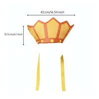 Performance Prop Tang Sanzang Hat Cartoon Design Chinese Monk Crown Yellow Pointed Crown Hat for Children, Cosplayers, Stage Performances, Festivals, Parties, Photo Shoots