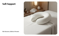 Ergonomic Design Beauty Bed Face Pillow Pressure Reducing U-Shaped Face Pillow Breathable for Home Users, Students