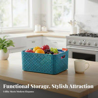 Imitation Rattan Basket Multi-Functional Storage container adaptable for home dwellers