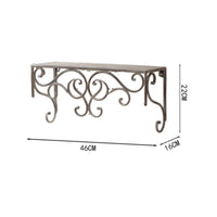 Wrought-Iron Shelf Antique Gray Rustic Wall Shelf Space Saving