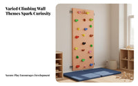 Kids Climbing Wall Early Education Indoor Sensory Climbing Panel and Stable Childrens Wall Mounted Gym for Children, Kindergarten, Home, Playroom