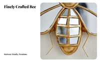 Mirrored Wasp Wall Hanging Resin Material Dimensional Wall Art Bee Shaped Mirror High-Quality Materials House Decoration