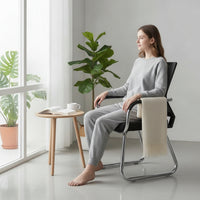 Sled Base Chair Padded Armless Chair Compact for Telecommuters, Students, Home Office, Study Room