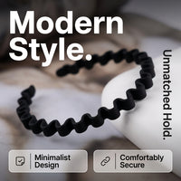 Wave Pattern Headband for Face Washing and Makeup, Non-Slip Lightweight Facial Cleansing Unisex Accessory