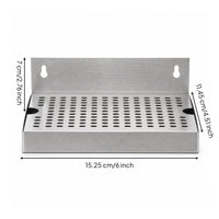 Dispensing Box Drip Tray Brushed Silver walledMounted Drip Tray Perforated