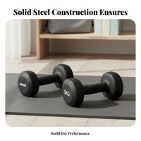 Compact Size Small Exercise Dumbbell Ergonomic Design Fixed Dumbbell Long-Lasting Construction Fitness Equipment Floor-Friendly for Women, Children, Beginners, Home Gym, Dorm Room, Office