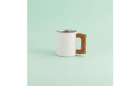 Stainless Steel Mug Wood Handle Wall Insulated Cup Nordic Coffee Cup for Office