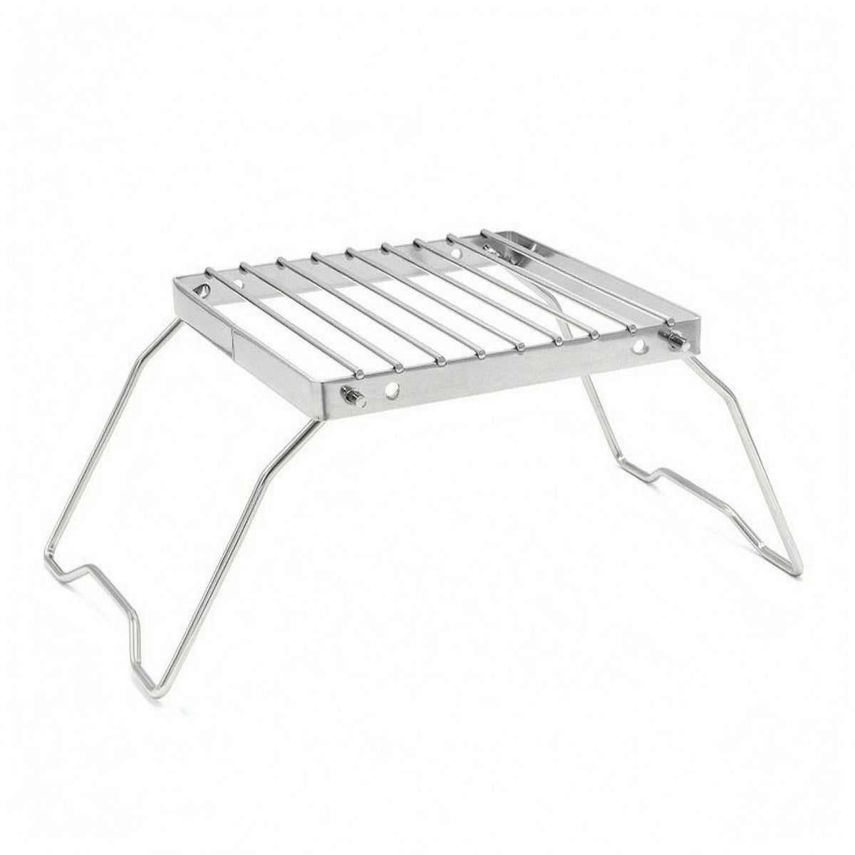 Foldable Cooktop Stand Slatted Top Stainless Steel Cooktop Stand Crossing Pot Holder Compact Heat-Resistant