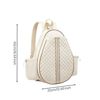 Top Carry Handle Teardrop Tennis Bag Adjustable Straps Quilted Tennis Backpack