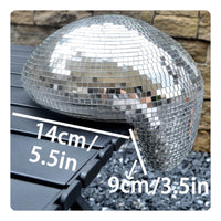 Handmade Mosaic Mirror Ornament Reflective Disco Ball Ornament Foam Base Mirrored Dome Decor