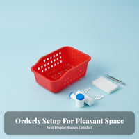 Multi-Compartment Patient medicinal Box Integrated Card pocket Handled medication Tote with Tray Stackable Design Hospital apparatus Transparent Lid for Pharmacists, well-beinggivers, Pharmacy, Nursing Home, Bedside, Emergencies