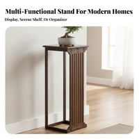 New Chinese aesthetic Multi-Tier Bamboo Display Rack Floor-Standing upright Planter Rack tranquil Inspired Design Plant Stand Space-Saving for Bonsai lovers, Home Decorators, Collectors, Living Room, Balcony, Bedroom, Office