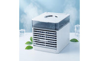Portable Desktop Air Cooler Compact Mini Air Cooler White Spray Cooling Fan Boxy for Tabletop, Desk