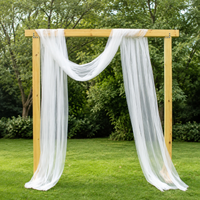 Square Wooden Arch for Wedding, Backdrop Support for Rituals and Photos, Rustic Garden and Event Decoration, Easy Assembly
