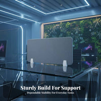 Fabric Surface Clamp-on Desk Divider Thickened Design Office Furniture Acoustic Privacy Screen Reduces Distractions for Remote Workers, Call Center Agents, Employers, Workstation, Classroom, Library
