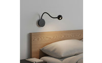 Eye Care Bedside Wall Lamp Modern Minimalist Gooseneck Wall Sconce Space Saving Flexible Bedside Lamp Easy to Install for Bedroom, Study