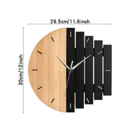Wooden Wall Circular Timepiece Creative Design House Decoration Easy to Hang