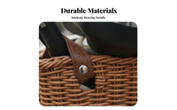 Multipurpose Pet Carrier Bike Basket Easy Installation Plastic Rattan Bike Basket Long-Lasting for Children, Cyclists, Cycling, Outdoor
