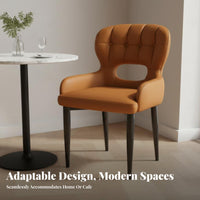 Italian design Curved posteriorrest Dining Chair Minimalist Design Upholstered Seat Soft Upholstery Home Furniture Comfortable padding for Restaurant Owners, Interior Designers, Homeowners, Cafe, Hotel, Study Room, Kitchen