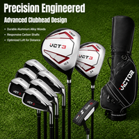 Men's Right Handed Golf Club Set with Headcovers Driver & Golf Bag