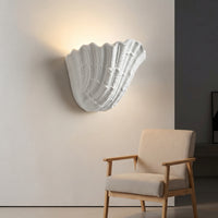 Wall Sconce with Shell Shade Elegant Shell Wall Sconce Light Fixture Cozy Artisanal for Hallway, Bedroom