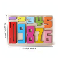 Counting Numeral Puzzle Board Matching Number Puzzle Stacking Educational Toy Learning for Toddlers, Playroom