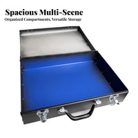 Large Capacity Metal Toolbox Cold-Rolled Steel Construction Portable Tool Box Ergonomic Handle for Auto Mechanics, DIY Enthusiasts, Workshop
