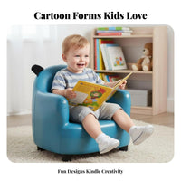 Cartoon Design Creature Character Chair Soft and Cuddly children's Upholstered Lounge Chair Comfortable Cushioning kids' Furniture Easy to Clean for Toddlers, Girls, Parents, Reading Corner, Playroom, Kindergarten, Bedroom