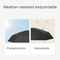 Ultra Mini 5-Fold UV Umbrella, Portable Sun & Rain