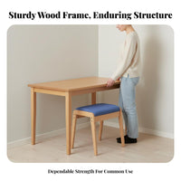 Stackable Design Cushioned Long Stool Modern Minimalist Design Cushioned Dining Bench Comfortable Cushioning Household Furniture High-Elasticity Sponge Cushion for Apartment Dwellers, Homeowners, Families, Study Room, End of Bed, Bedroom, Entryway