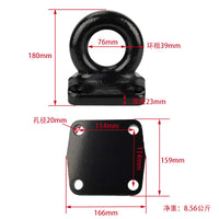 Forged Towing Ring 4-Hole Trailer Ring Black