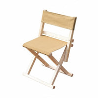 Foldable Design Wooden Frame Canvas Chair With Backrest Portable Seating Lightweight Outdoor Furniture Heavy Duty for Picnickers, Beach-Goers, Barbecue, Backyard, Picnic, Hiking