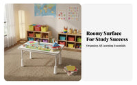 Multi-Age Use Height-Adjustable kids' Desk Ergonomic Design Height-Adjustable School Desk Set Rounded Corners children's Furniture Easy to Assemble for Students, Toddlers, Parents, Study Room, Homeschooling, Bedroom, Playroom