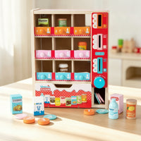 Hands-on Toy Vending Machine Screenscreenless Wooden Vending Machine Interactive Play Food Educational for Children, Preschoolers, Toddlers, Playroom, Home, Classroom