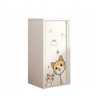 Space-Saving Single-Door Metal Locker Pastel Colors Storage Cabinet Long-Lasting Bedside Table Rust-Proof for Children, Young Adults, Homeowners, Bedroom, Living Room, Narrow Areas, Playroom