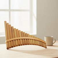 Bamboo Panpipes with Case 22 Bamboo Panpipes Curved for Instrumentalists