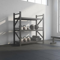 Space-Saving Dumbbell Kettlebell Rack Multi-Functional Gym Equipment Organizer Sturdy Construction Dumbbell Weight Rack Heavy-Duty for Personal Trainers, Fitness Studio