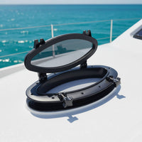 Waterproof Rectangular Porthole Window Corrosion-Non-Corrosive Watertight Marine Window Easy Installation Rectangular Porthole Opens 180 Degrees