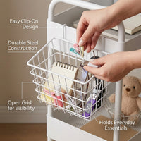Stainless Steel Wire Basket for Hanging Storage, Mesh Organizer for Retail Display and Kitchen Cupboards, Management
