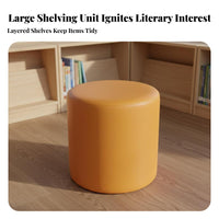 Built-in Storage curved-Shaped book storage unit Sofa Multi-Functional Design kids' literary corner Spacious Cubbies children's Furniture Rounded Corners for Preschoolers, Librarians, Library, Preschool, Daycare Center, Playroom