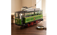 Hand-Cranked Trams Vintage-Style Tinplate Trams Decorative Streetcars for Shop Interior