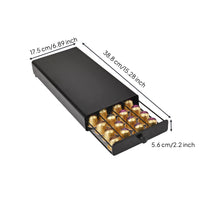 Coffee Capsule Storage Drawer Space-Saving Coffee Capsule Storage Box Sleek Sturdy for Espresso Drinkers, Kitchen Countertop